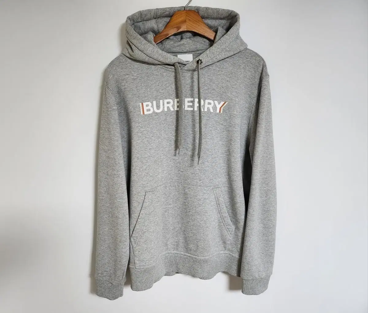 [M] Burberry Grey Logo Hooded T-Shirt 8052979