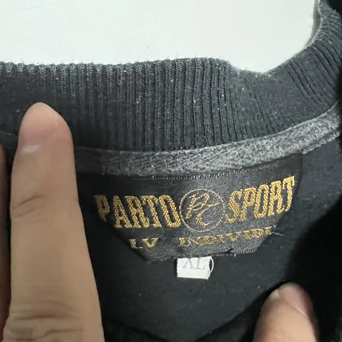 Parto sport 파르토 스포츠 영문자수 스웻셔츠 (XL)