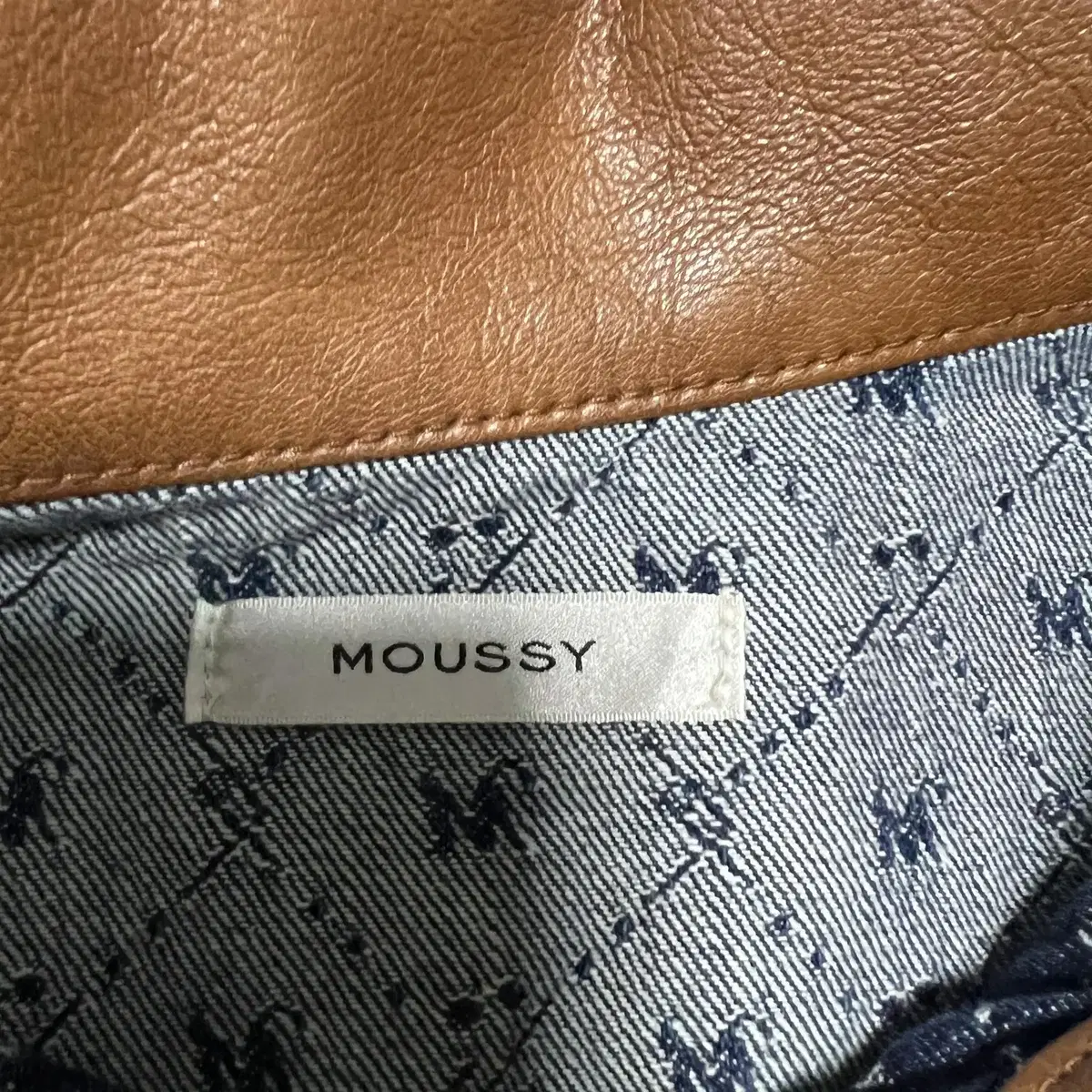 MOUSSY 마우지 모노그램 패턴 데님자켓(F)