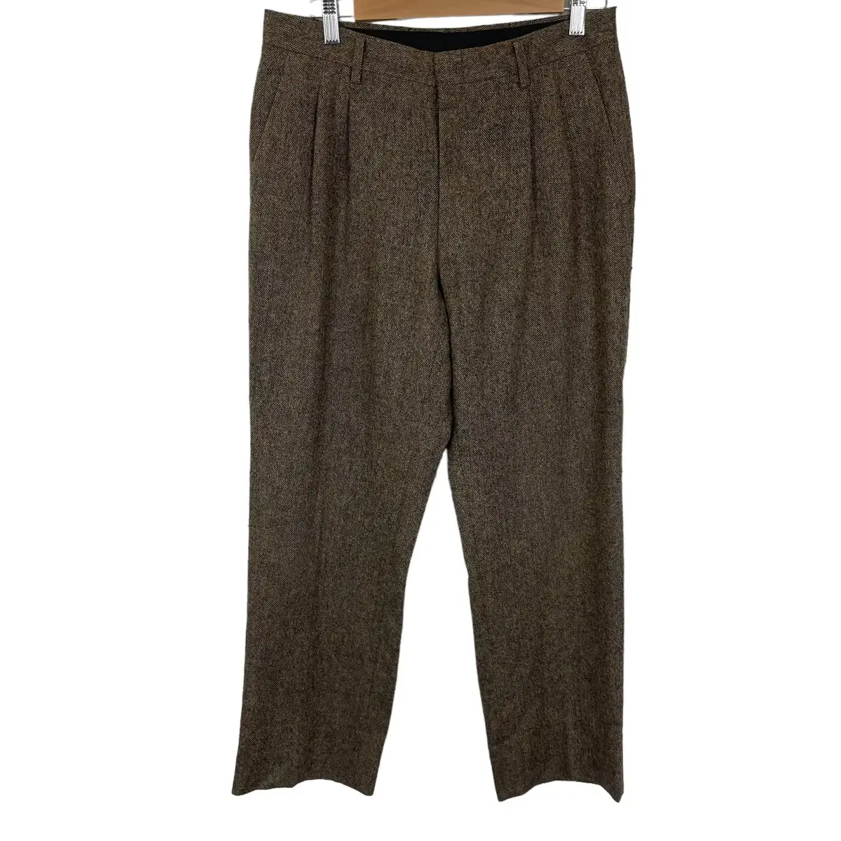 (31) BARRICINI Brown variegated woven wool slacks