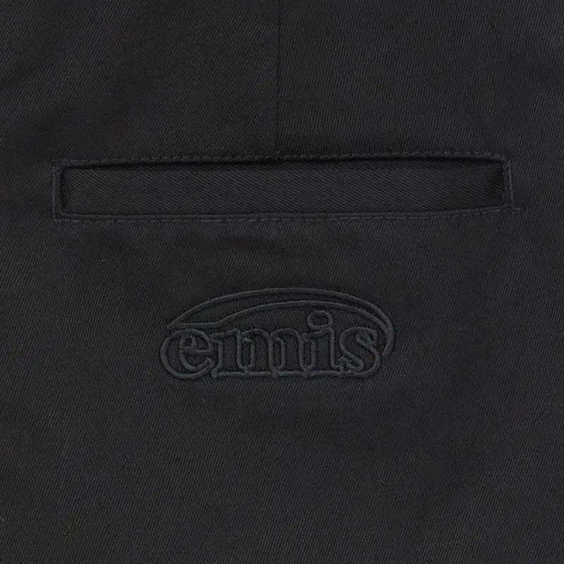 emis UNISEX CHINO PANTS-BLACK