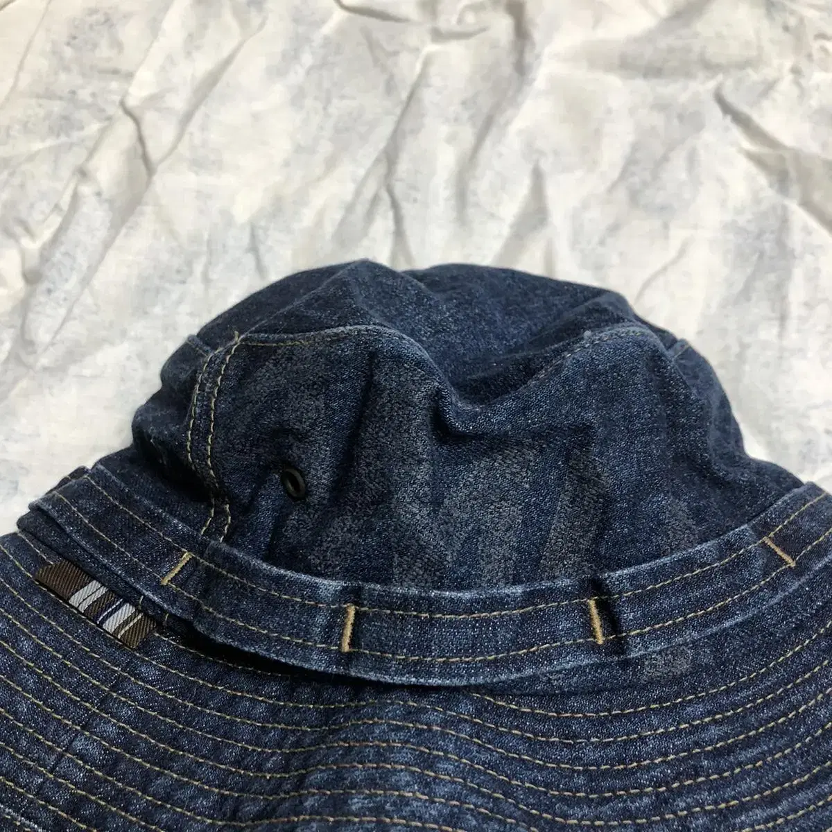 Vintage AMH MILITARY denim bucket hat