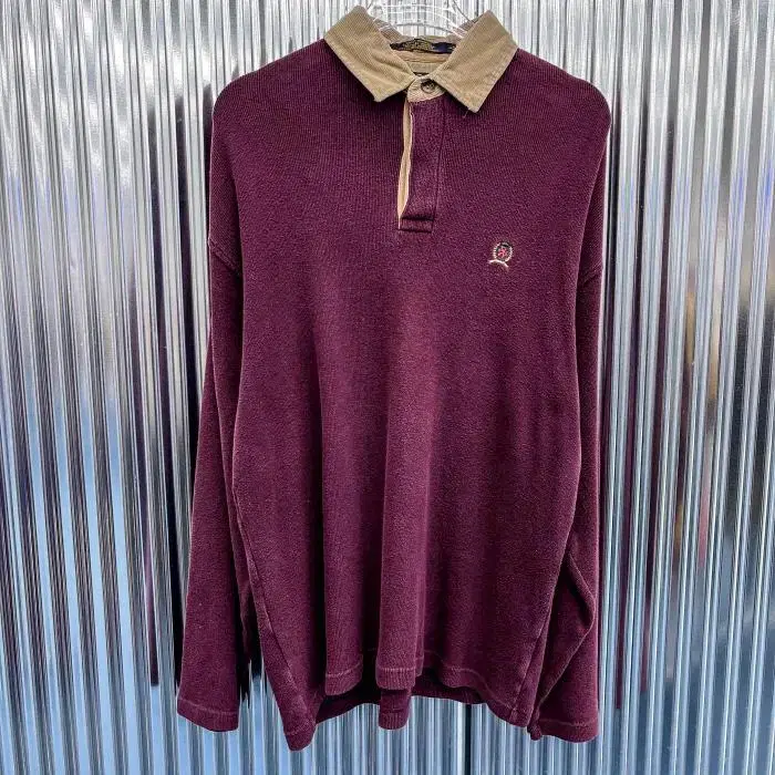 Tommy Hilfiger Old School Kara Neck Long Sleeve Tee (XL, Korea) K865