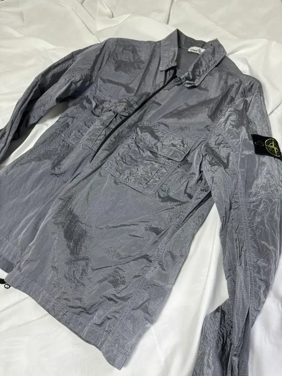 Stone Island Nylon and Metal Shirt Lavendar L