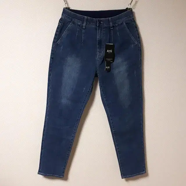 여자29/A+G DENIM 워싱 테이퍼드 밴딩진/29-989