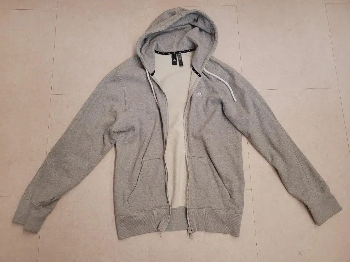 Adidas gray hoodie zip-up