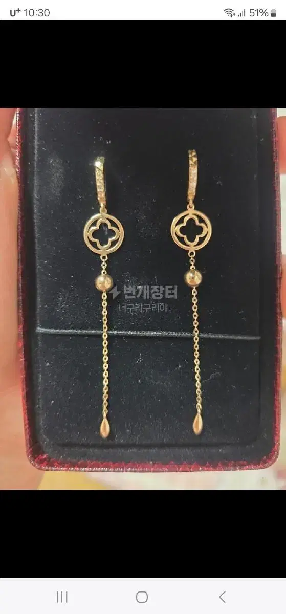 One-touch 14k earrings