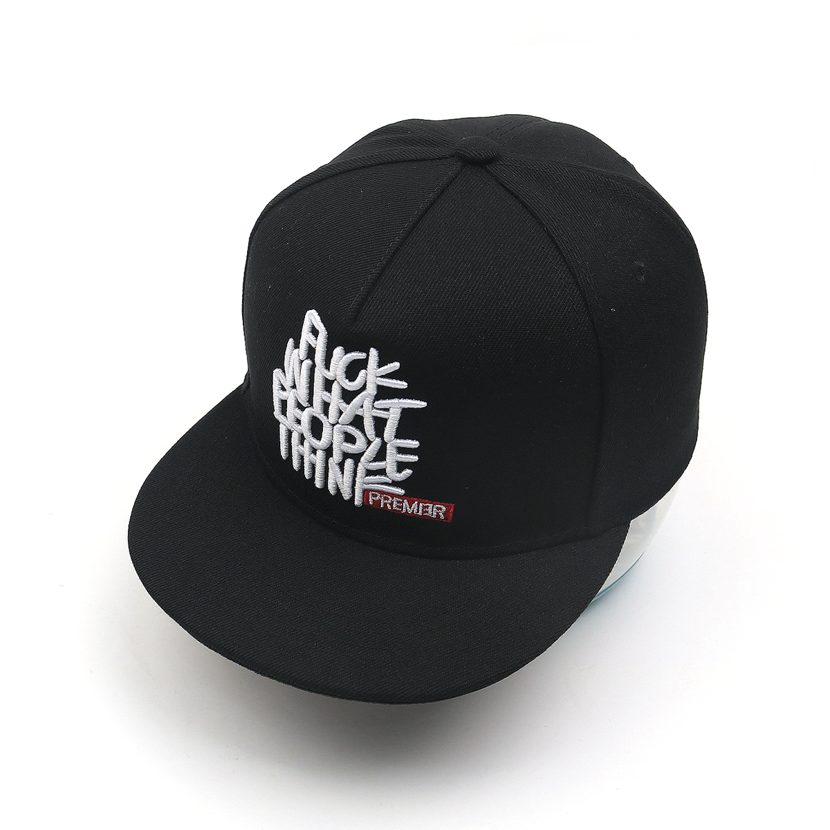 55.5-58.5cm black snapback hat / C015P -202