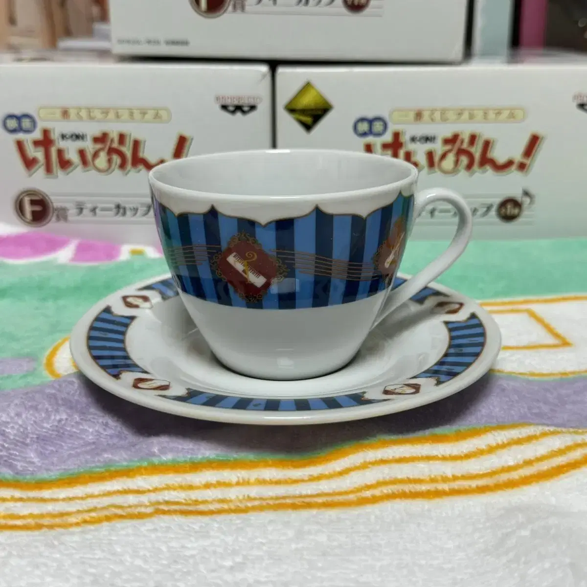 (재고 4개) 케이온! 제일복권 F상 찻잔 세트 (케이온 컵)