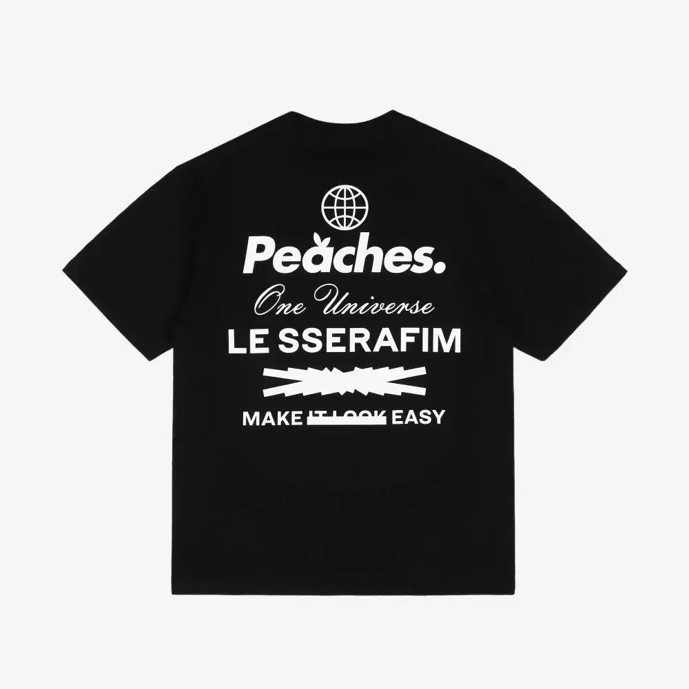 Le Sserafim x Peaches Staple Short Sleeve T-Shirt Black