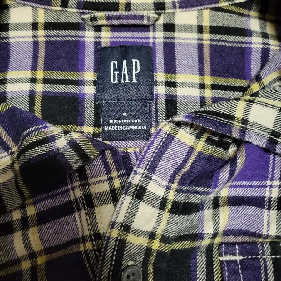 GAP 보라체크셔츠