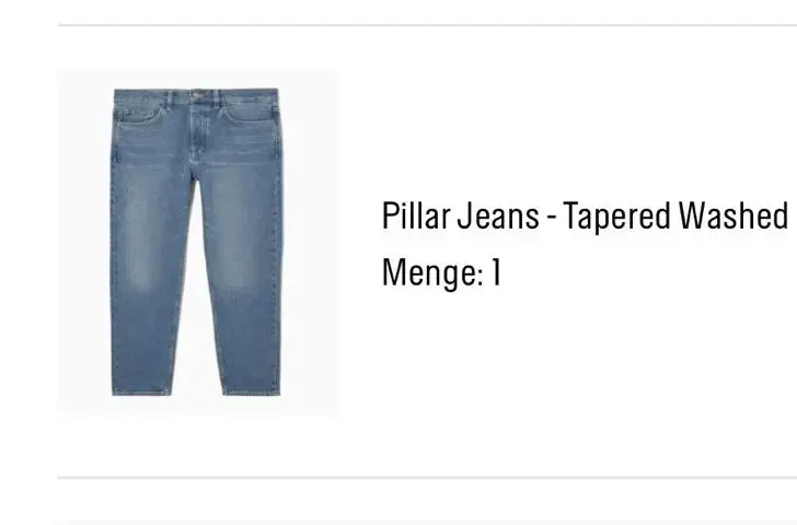 코스청바지 pillar jeans 29 bloo,mid blue