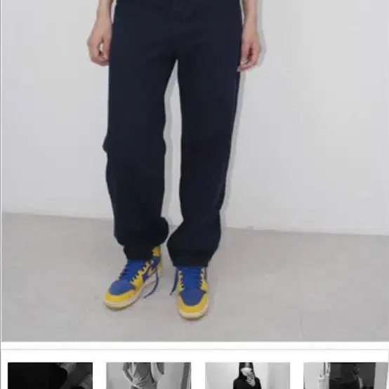 에프터먼데이 modish pot denim pants 딥네이비