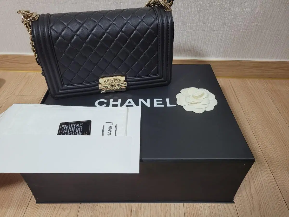 Chanel Boy Bag Medium Champagne Gold