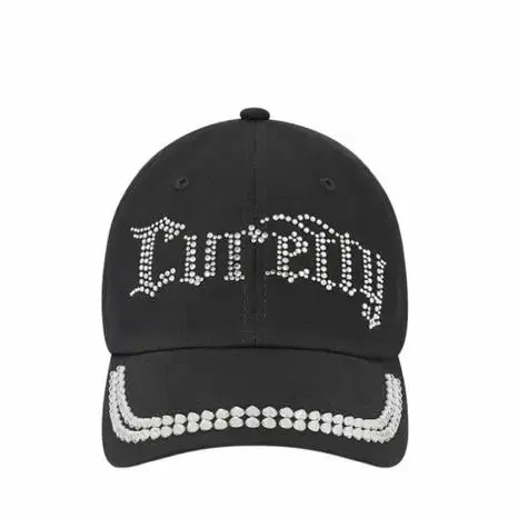 큐리티 볼캡 모자 C RHINESTONE BALL CAP_BLACK