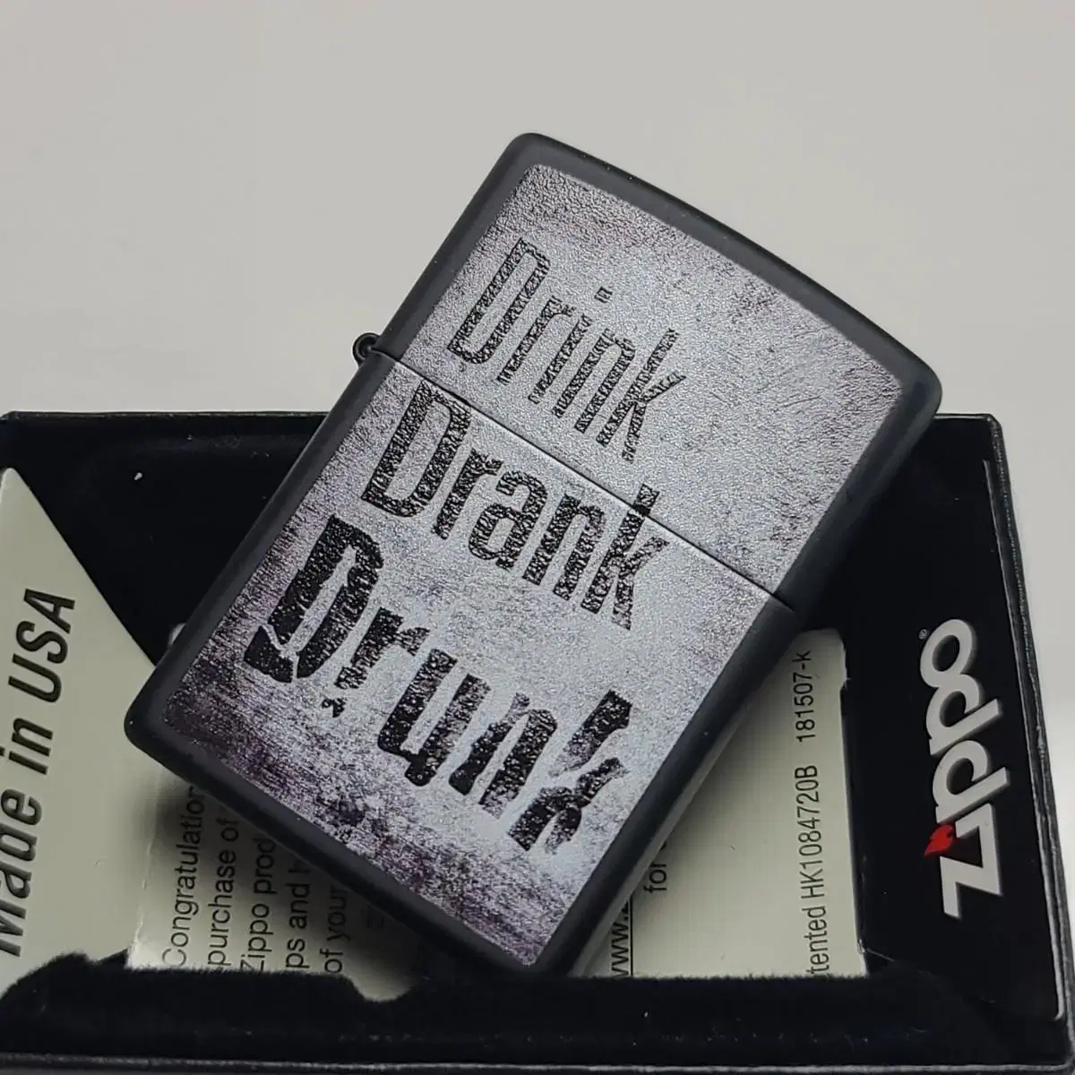 미개봉 정품 29618 DRINK DRANK DESIGN 새 지포라이터