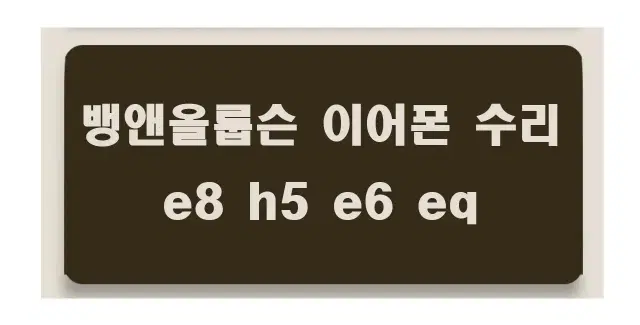 이어폰 배터리교체 수리해드립니다 뱅앤 보스 소니 젠하이저 모든 브랜드