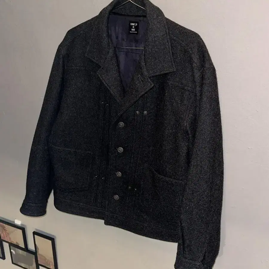 COMME CA DU MODE charcoal wool jacket