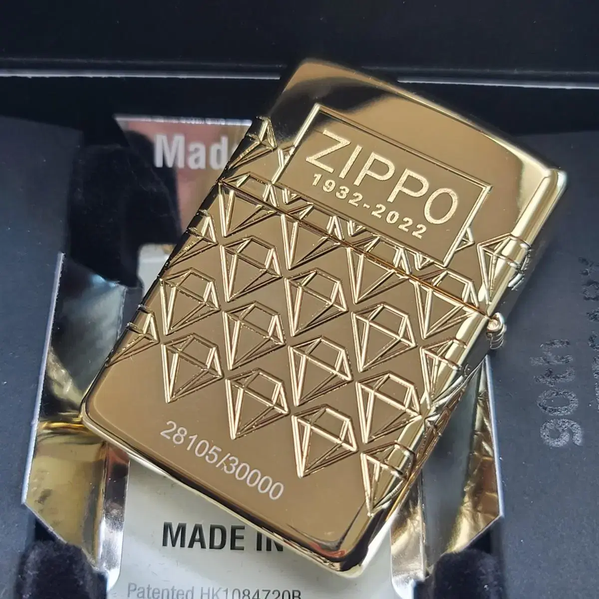 한정판 정품 49866 ZIPPO 90TH COY GOLD 새 지포라이터