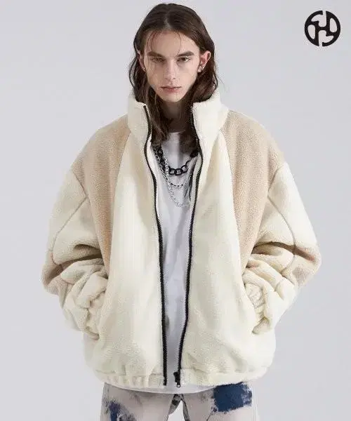 헤더헬렌 SHERR FLEECE JUMPER IVORY 후리스 자켓