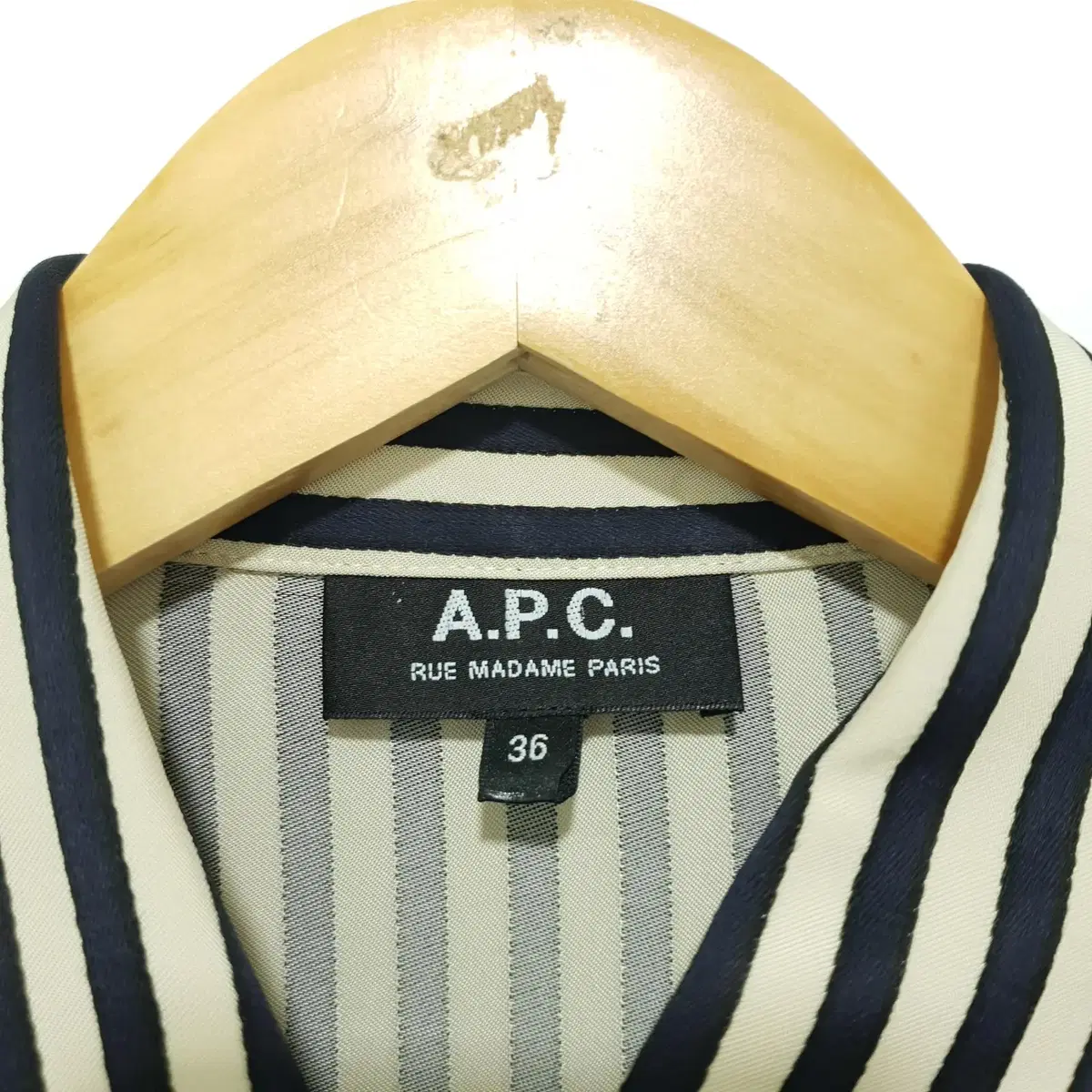 APC 아페쎄 스트라이프 블라우스 셔츠 36_i516