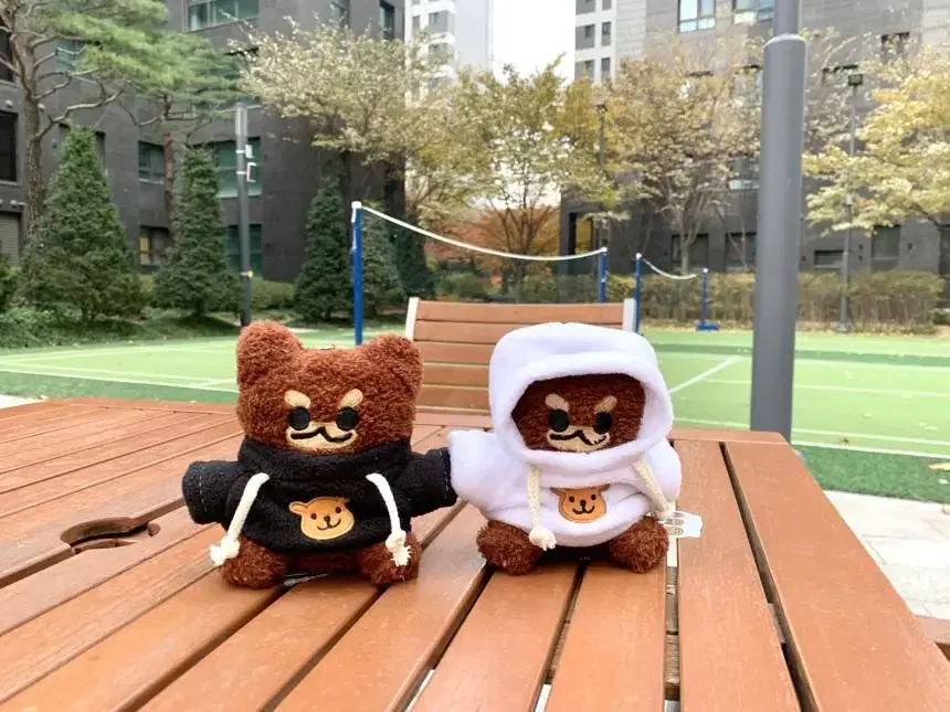 갱구리서랍 병철이후드 / 15cm, 20cm 인형옷 화이트