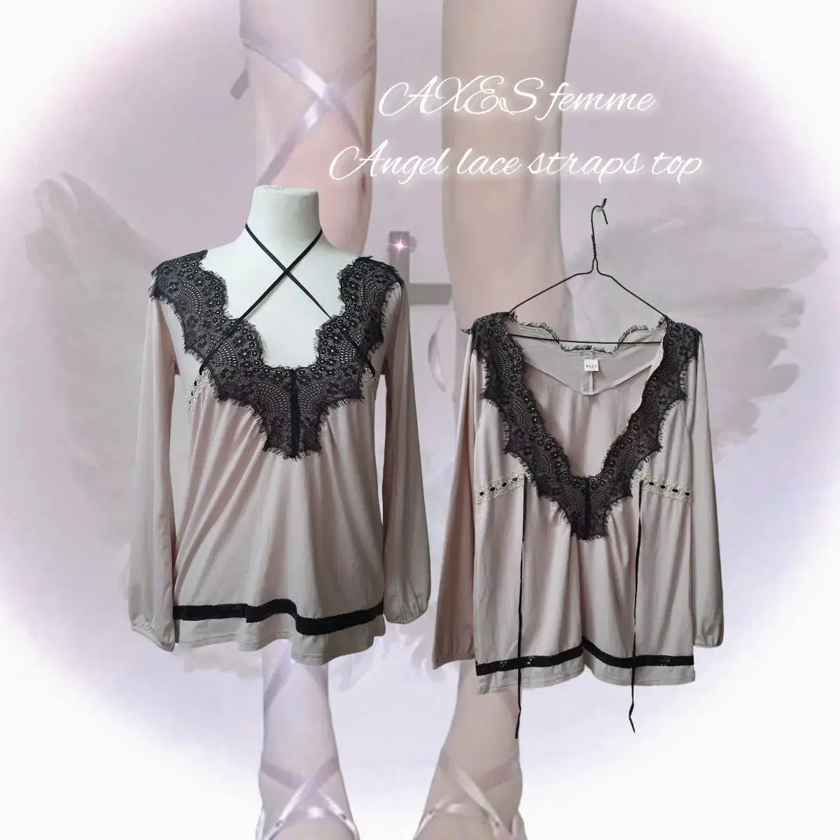 AXES femme Angel lace straps top