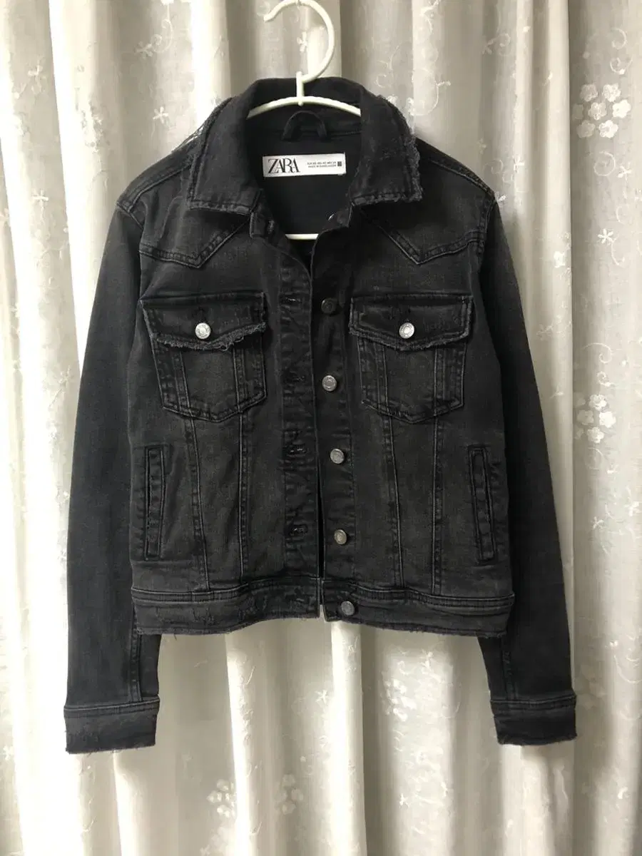 ZARA Zara Black denim spandex jacket