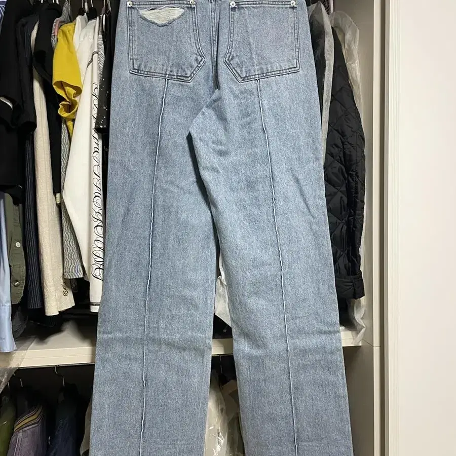 Kijun 기준 SAVOYE JEANS BLUE 디스트로이드진