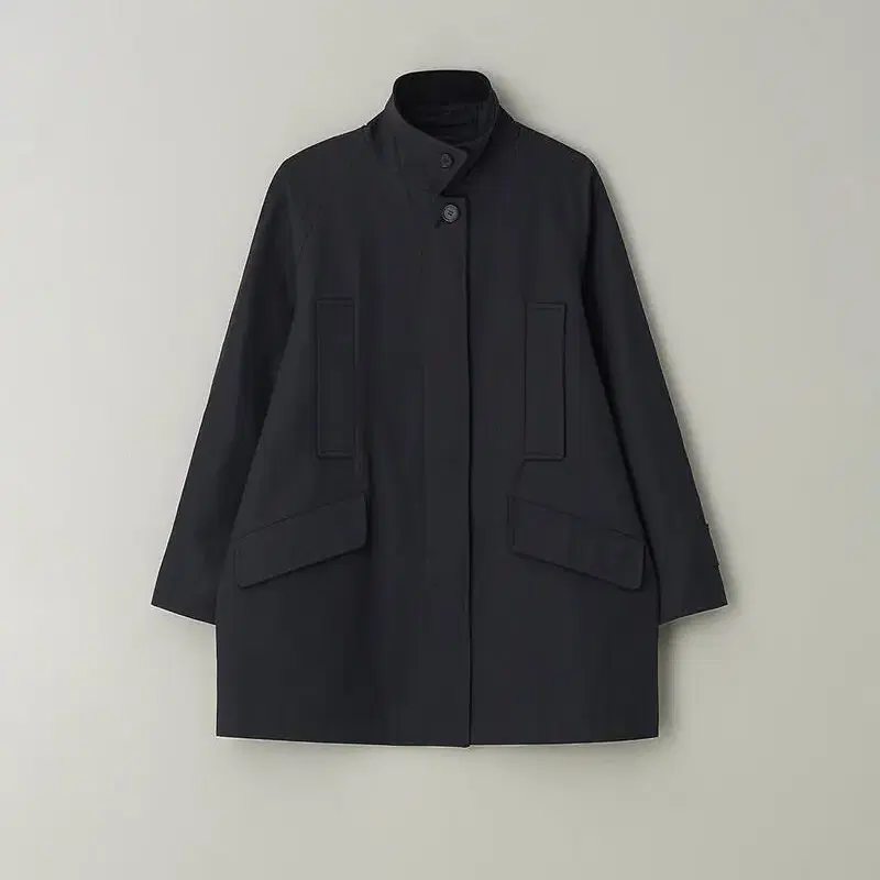 (새상품) L'EAU(로우) Brit half coat_black