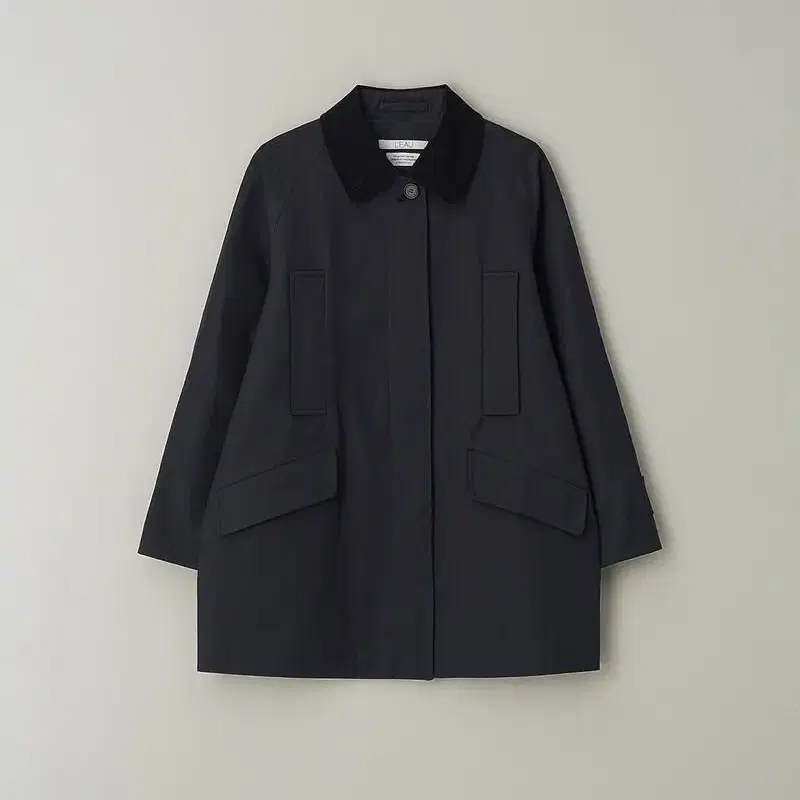 (새상품) L'EAU(로우) Brit half coat_black