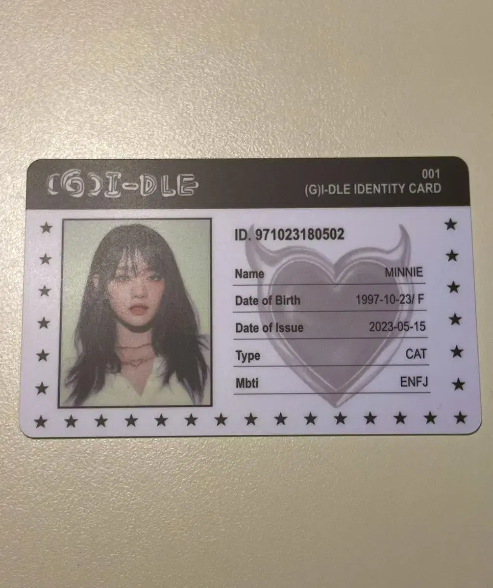 Gidles minnie Cat Version ID Card