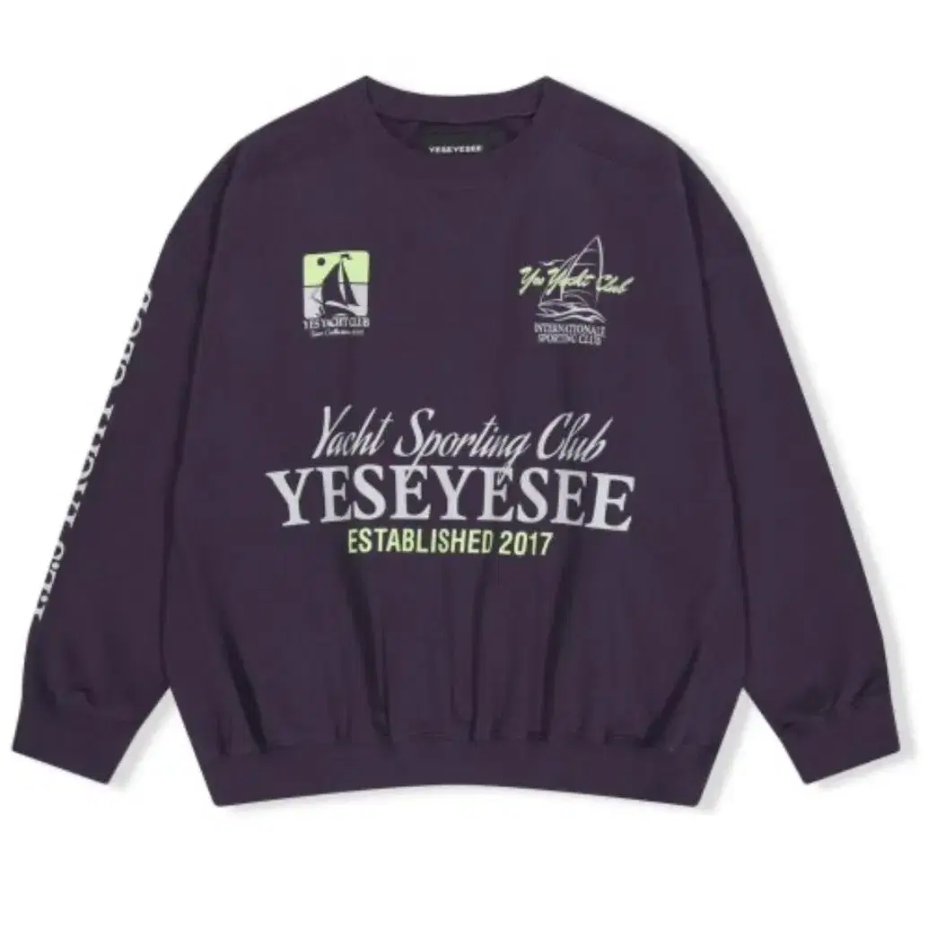 예스아이씨 Y.E.S Yacht Sweatshirt Deep Purple