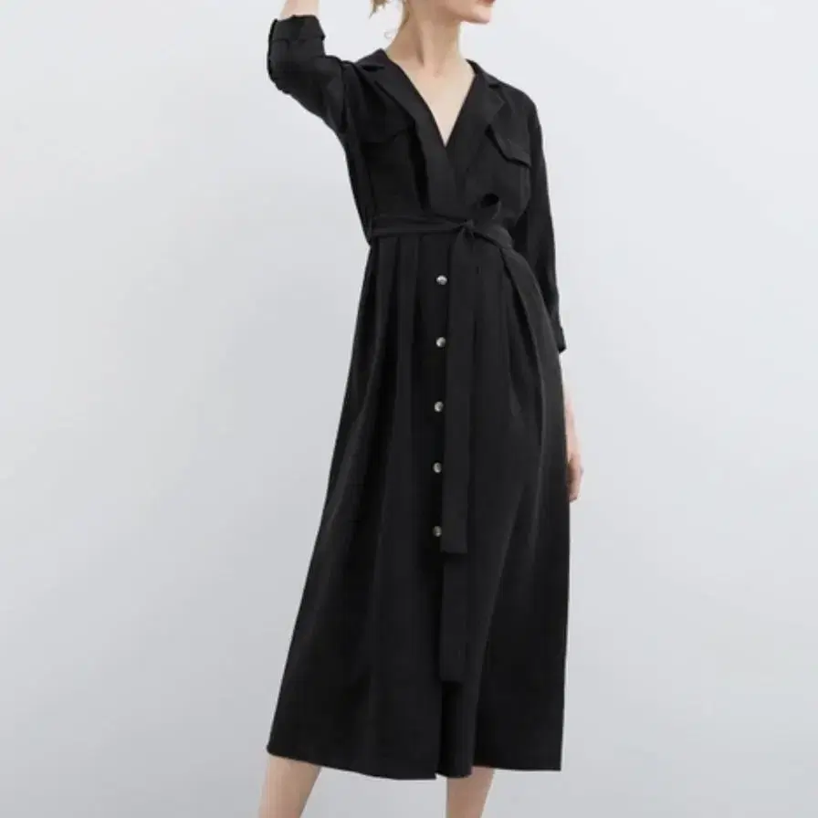 zara 자라 셔츠 칼라 벨트 미디 원피스 79000-39000 새상품