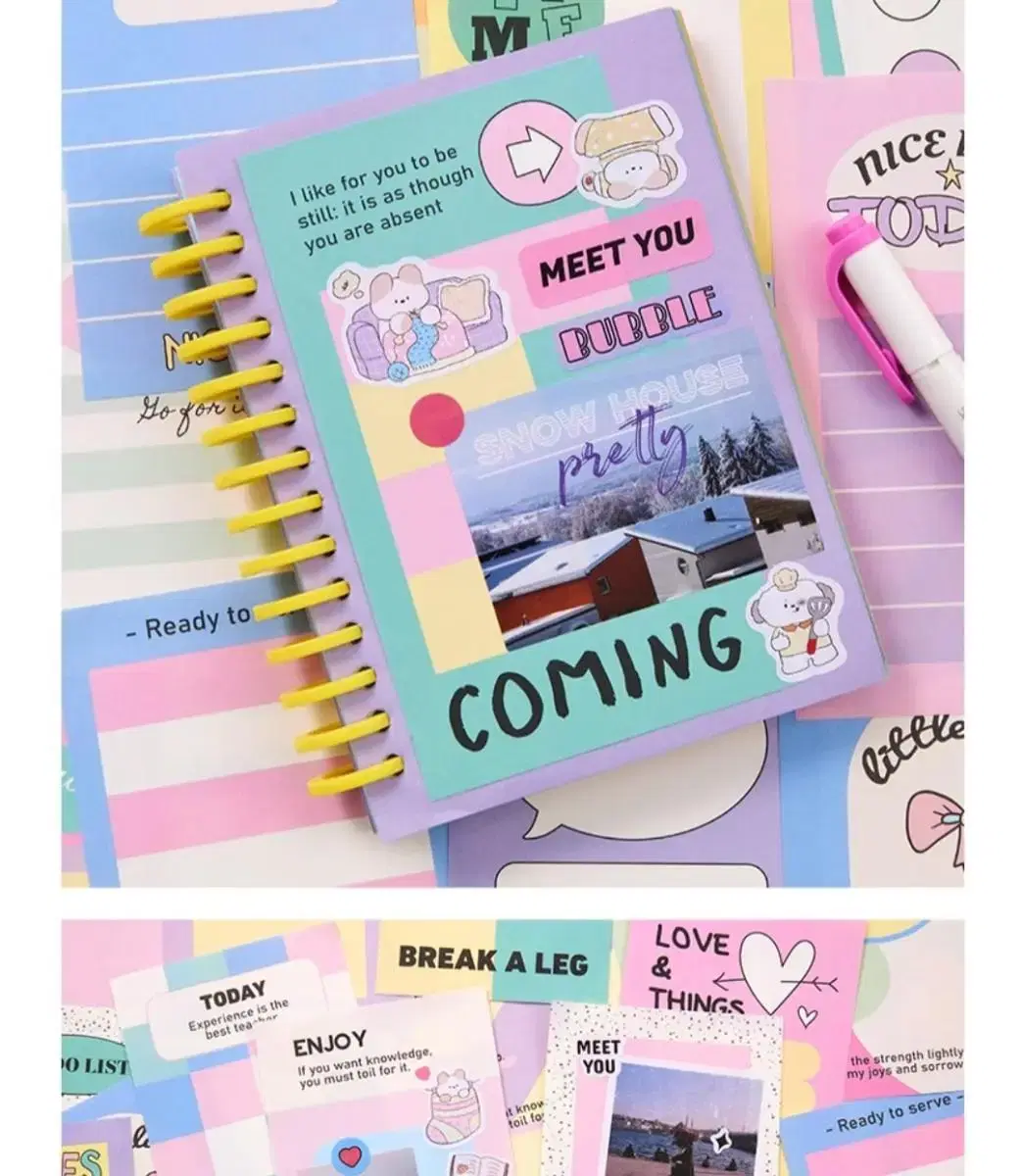 150 sheets of memo paper, Kitsch Diary, DAKU, Vintage DAKU, Rice cake memo paper, small packs