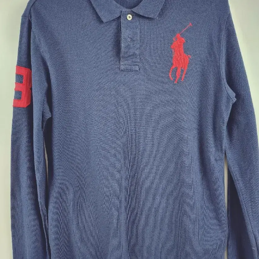 폴로랄프로렌(POLO RALPH LAUREN) 네이비 카라 긴팔티