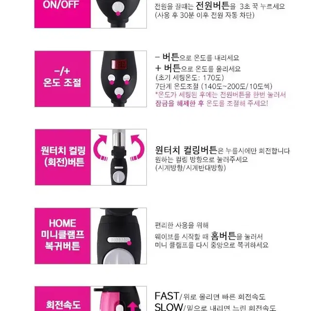 (새상품) 제이월드텍 비치웨이버 컬링 아이론 자동 회전 봉고데기, BW1