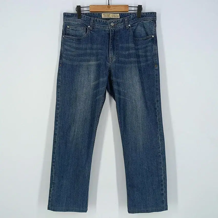 Hedges Navy Washed Straight Fit Span Denim Pants Rust Jin Blue 82 (HU21838)