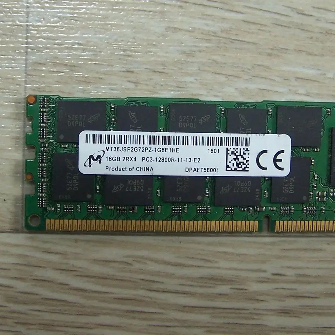 서버메모리 DDR3 16GB PC3-12800R 1600MHz,재고 1개