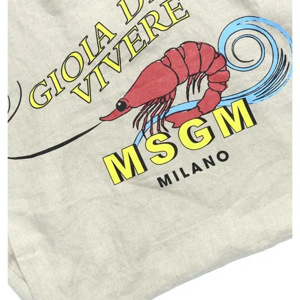 MSGM shrimp tote bag