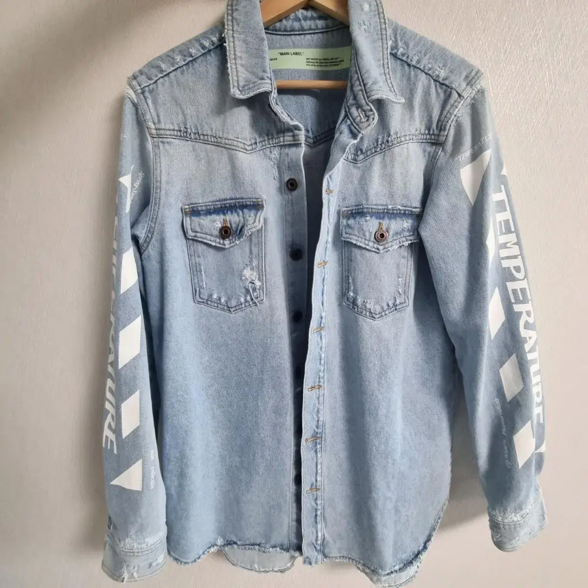 (정품)오프화이트 청셔츠자켓 M off white denim shirts