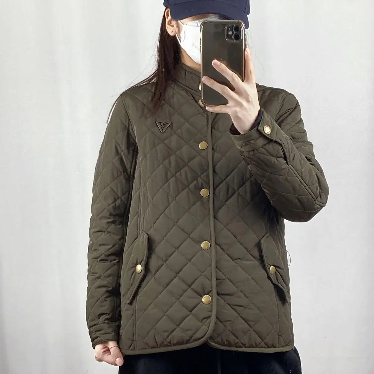 GUESS Khaki Quilted Jacket 155 .240312