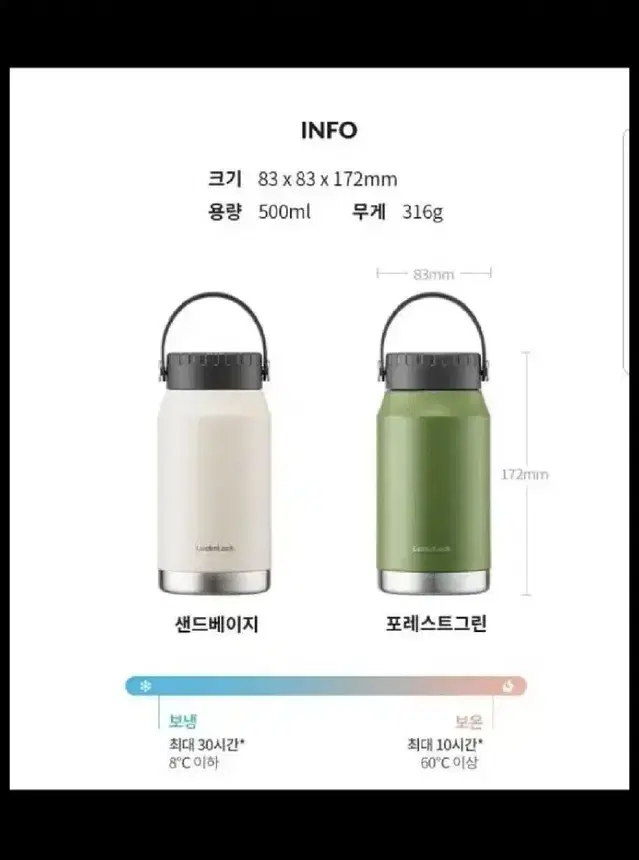 락앤락 슬로 핸들 텀블러 500ml 2개