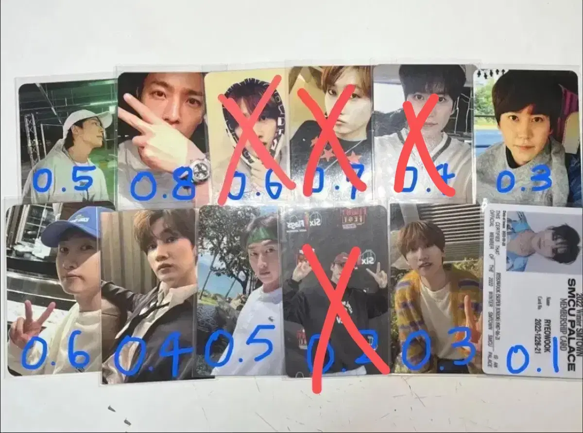 Super Junior Shoojoo photocard wts sell eunhyuk donghae kyuhyun ryeowook yesung leeteuk