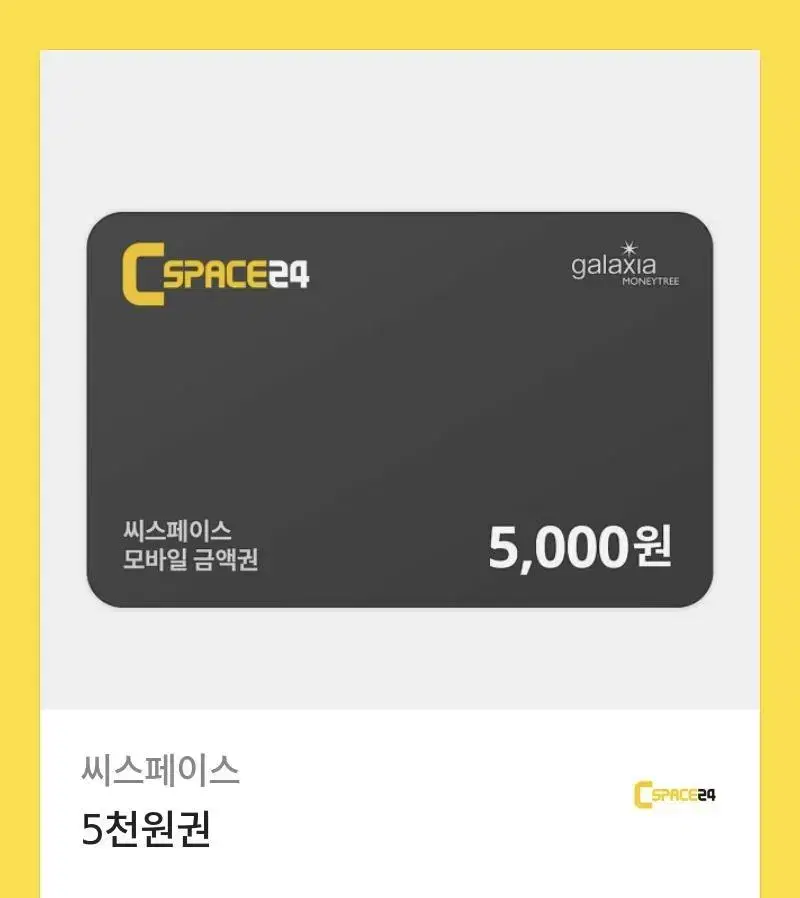 씨스페이스 편의점  5000원