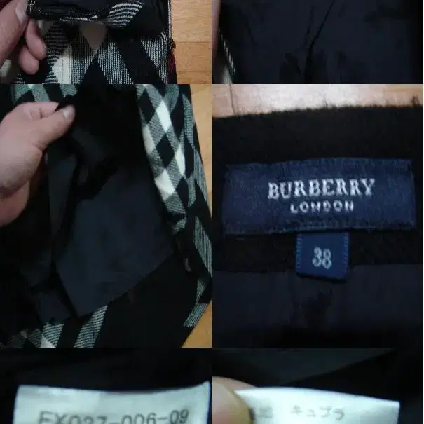 BURBERRY 버버리 런던 미디 스커트(울)38 사이즈