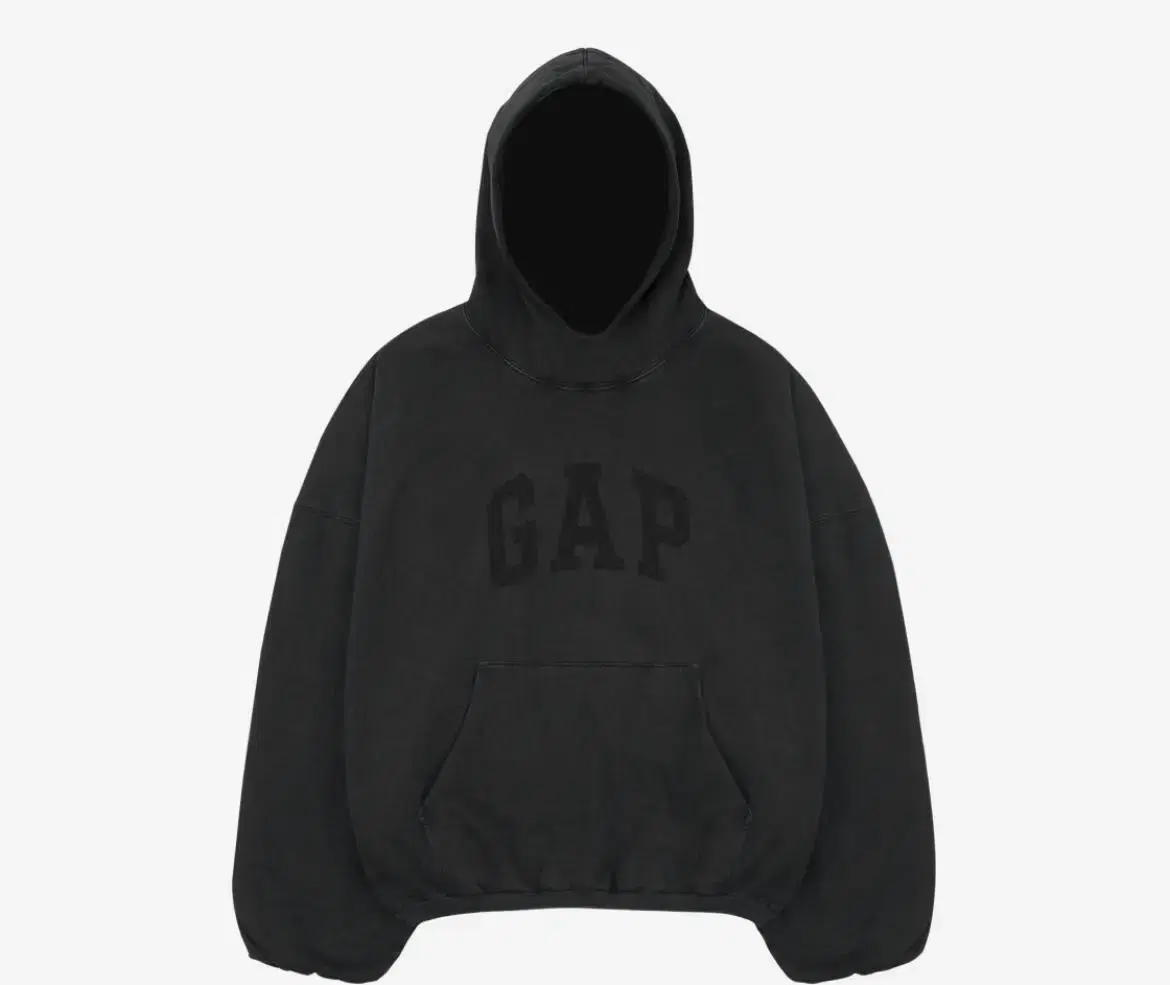 E.JI Gap Engineered By Balenciaga Dove Hoodie Washed Black