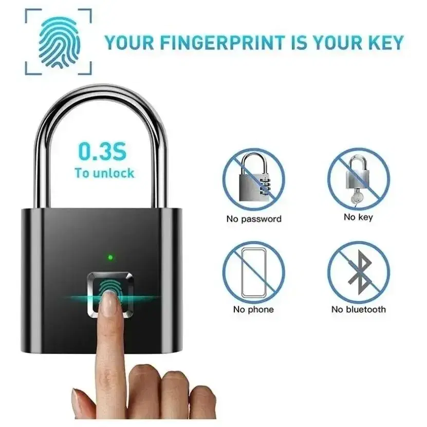 지문인식 전자 자물쇠 도난방지 잠금 장치 열쇠