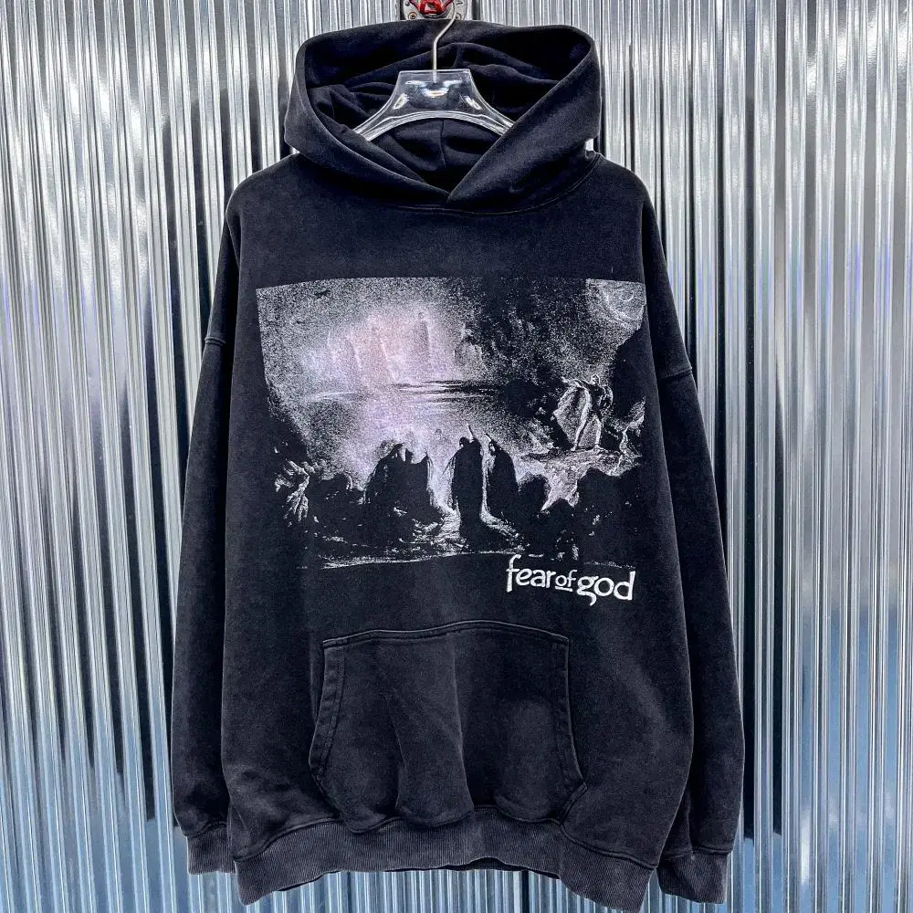 Peawofgod Pigment Washed Printing Hoodie (Domestic XL) T65