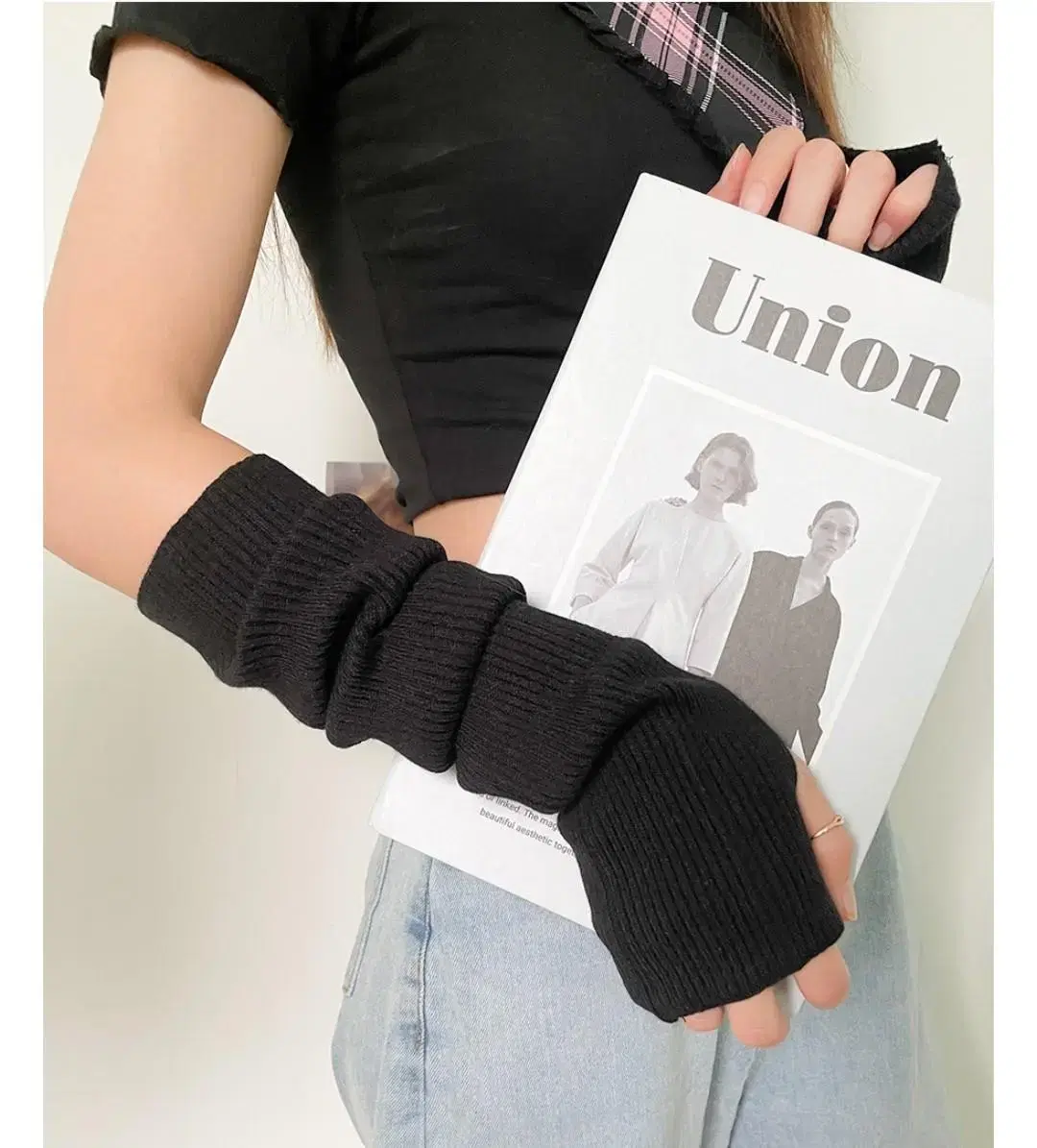 (New)Ribbed Knit Warmer Paltosi Pink White Black